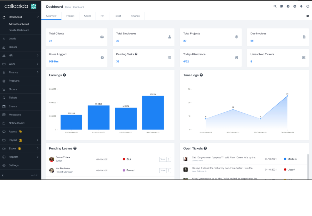 Collabida HRIS+CRM+Project Management